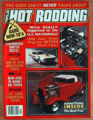 POPULAR HOT RODDING 1986 DEC - MULTI-VALVES, LAVA, RAT-VETTE